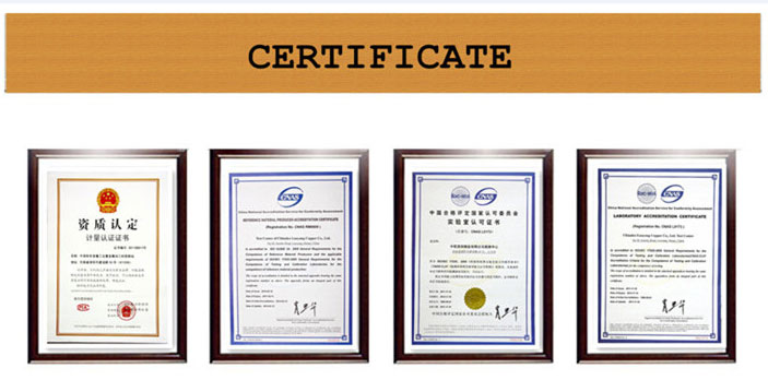 Brązowy pasek CuSn8 certificate
